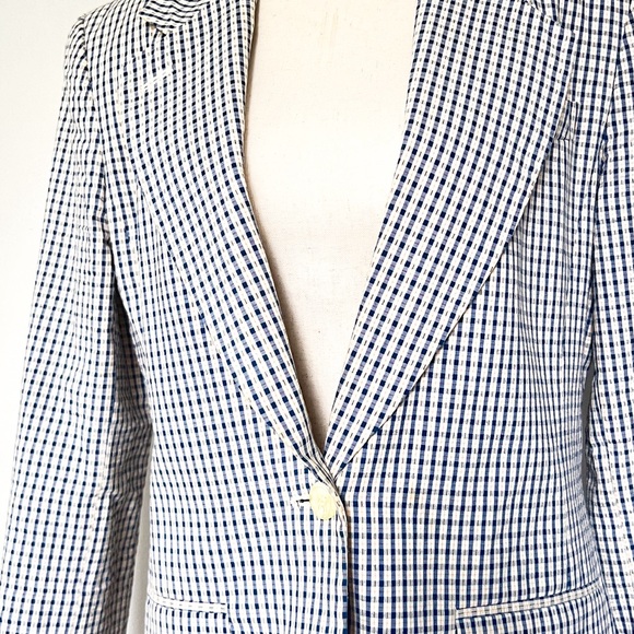 RALPH LAUREN Gingham Single Breasted Blazer - Picture 5 of 9